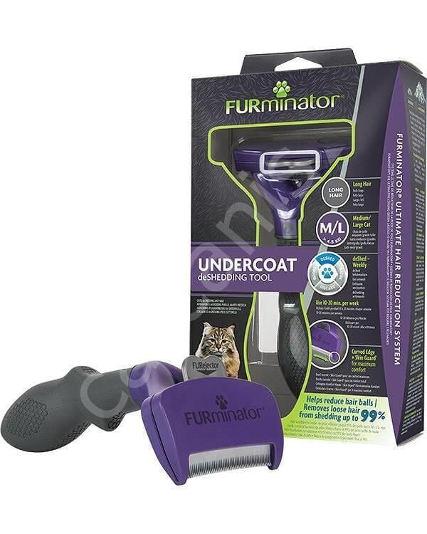 Furminator Long Hair Uzun Tüylü M-L Kedi Tarağı