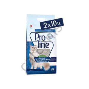 Pro Line Parfümsüz Topaklanan Kedi Kumu 10 Lt (2 Adet)