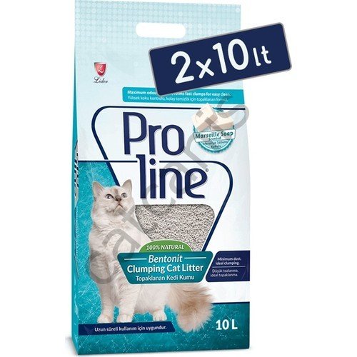 Pro Line Marsilya Sabunu Kokulu Topaklanan Kedi Kumu 10 Lt (2 Adet)
