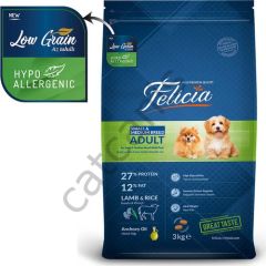 Felicia HypoAllergenic Az Tahıllı Kuzulu Small / Medium Breed 3 kg Yetişkin Kuru Köpek Maması
