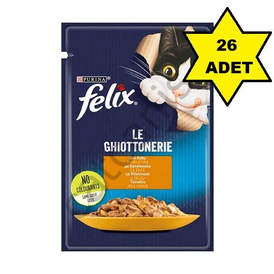 Felix Kuzu Etli 85 gr 26 'lı Yetişkin Kedi Yaş Maması