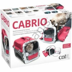 Catit Cabrio Kedi ve Küçük Irk Köpek Taşıma Çantası Kırmızı / Gri