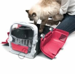 Catit Cabrio Kedi ve Küçük Irk Köpek Taşıma Çantası Kırmızı / Gri