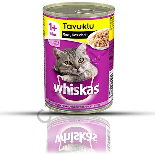 Whiskas Tavuklu 400 gr 24'lü Paket Yetişkin Kedi Konservesi