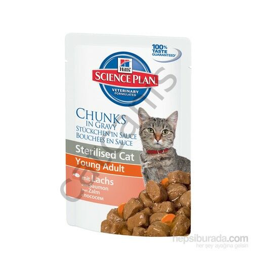 Hill's Science Plan Yetişkin Kısırlaştırılmış Kedi Somonlu Yaş Mama Pouch 85 Gr
