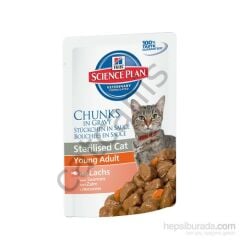 Hill's Science Plan Yetişkin Kısırlaştırılmış Kedi Somonlu Yaş Mama Pouch 85 Gr