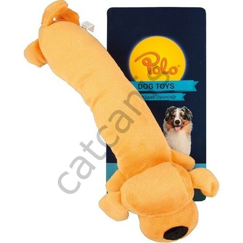 Polo Peluş Turuncu Sosis Köpek Oyuncağı 35 Cm