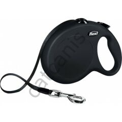 Flexi New Classic 5 m Şerit Large Siyah Otomatik Köpek Tasması