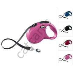 Flexi New Classic Kordon Small Otomatik Gezdirme 5 Mtr Pembe
