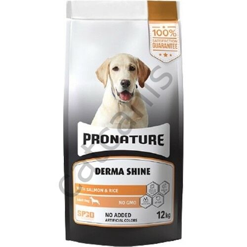 Pronature Derma Shine Somonlu ve Pirinçli Yetişkin Köpek Maması 12 kg