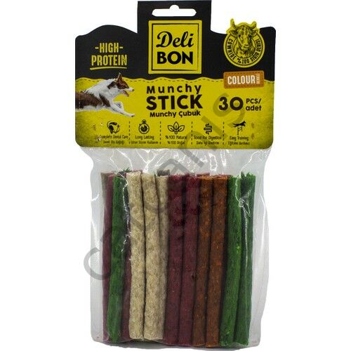 Delibon Munchy Çubuk Orta Boy 30Lu Paket Karışık Renk