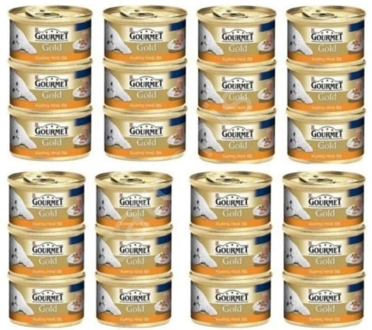 Gourmet Gold Kıyılmış Hindi Etli Konserve Yetişkin Kedi Maması 24 x 85 G