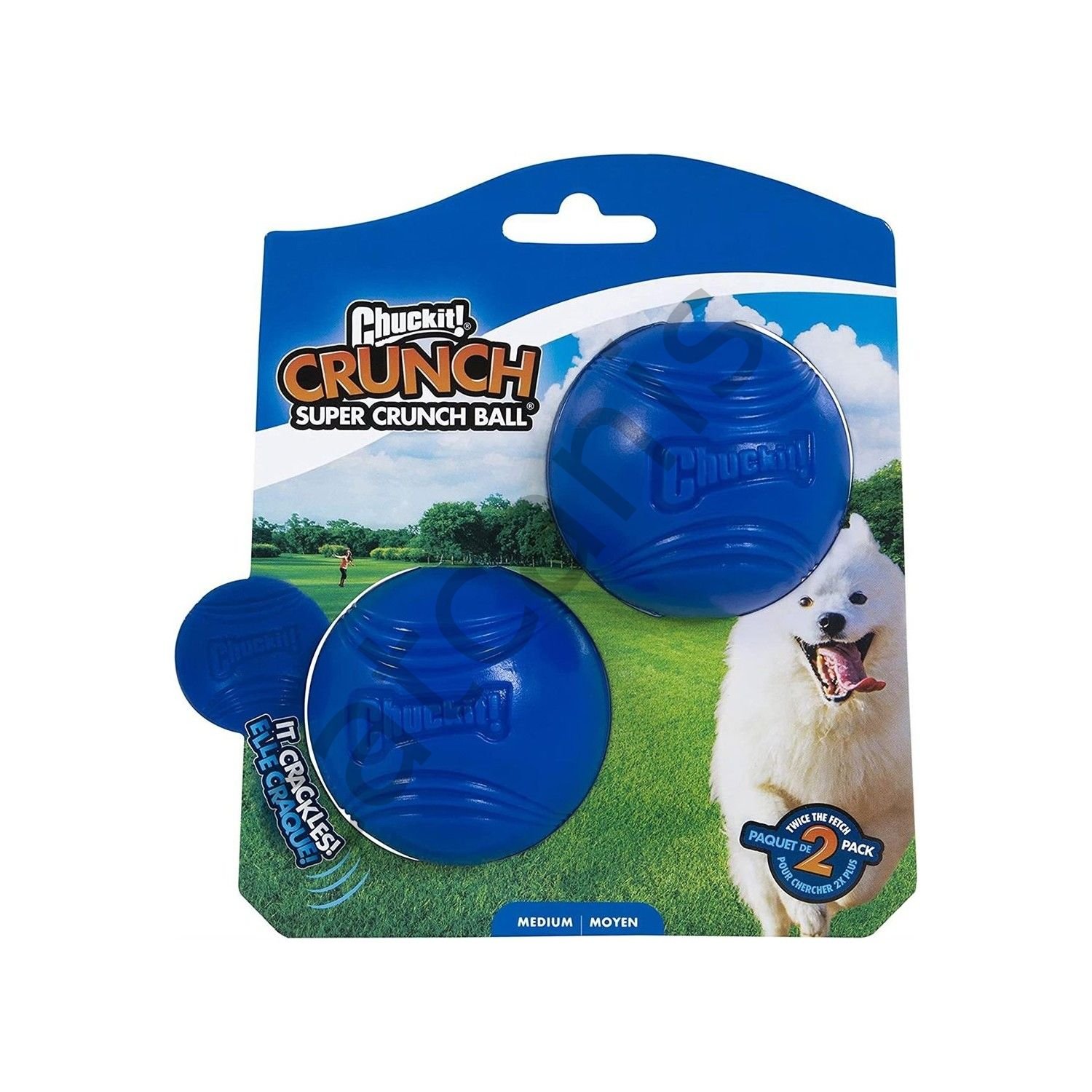Chuckit Köpek Çekiştirme Topu 2'li Chuckıt! Super Crunch (Orta Boy)