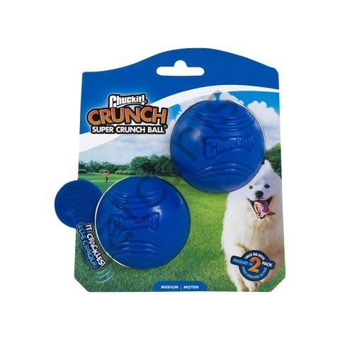 Chuckit Köpek Çekiştirme Topu 2'li Chuckıt! Super Crunch (Orta Boy)