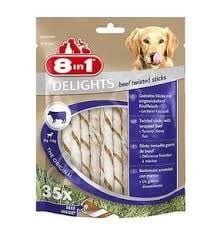 8in1 Delights Twisted Sticks Biftekli 35'li Köpek Kemiği