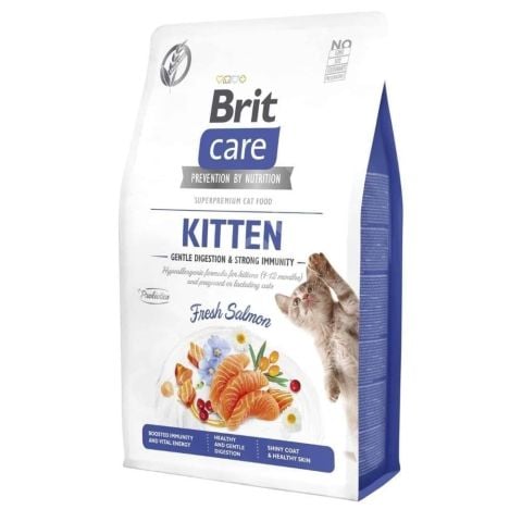 Brit Care Gentle Digestion & Strong Immunity Somonlu 7 kg Yavru Kedi Maması