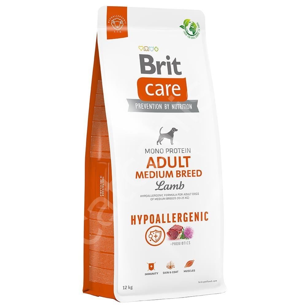 Brit Care Hypoallergenic Kuzu Etli 12 kg Orta Irk Yetişkin Köpek Maması