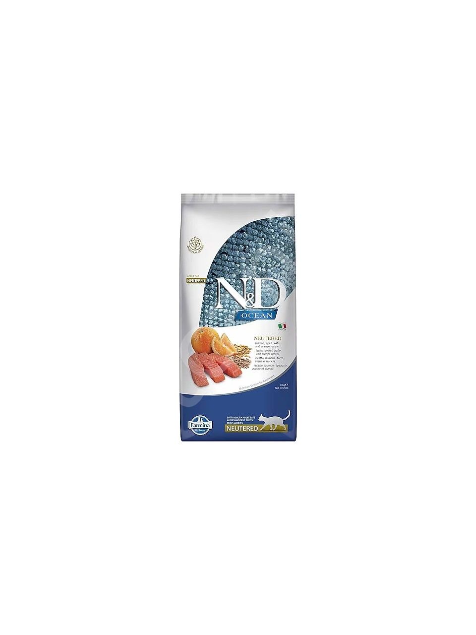 N&D Ocean Düşük Tahıllı Kısırlaştırılmış Somonlu ve Portakallı 10 kg Yetişkin Kedi Maması