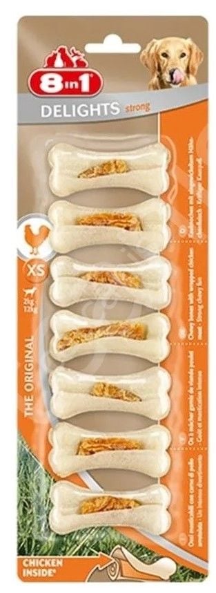 8in1 8 İn 1 Delights Strong XS Köpek Çiğneme Xs Kemik (7 Adet) 140Gr